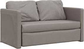 353969 vidaXL Подов разтегателен диван 2-в-1 таупе 112x174x55 см текстил