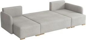 Ъглов диван Комо U-жълт