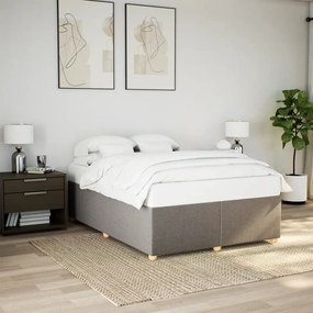 3284740 vidaXL Рамка за легло без матрак, таупе, 140x200 см плат