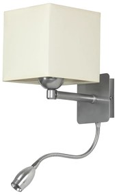 Аплик КАН, хром, абажур Шинц Крем, 1xE27