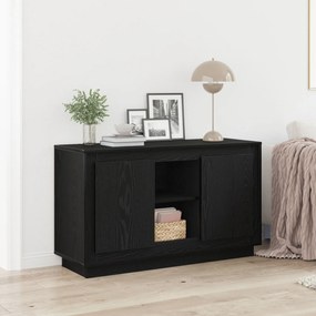 Sonata H Страничен шкаф Черен Дъб 102x35x60 см Инженерна Дървесина