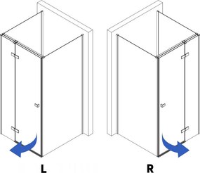 Душ кабина Rea Atlas 80x80 Brush Gold