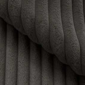 Тъмносив разтегателен ъглов диван от рипсено кадифе с място за съхранение (ляв ъгъл) Sarina – Ropez