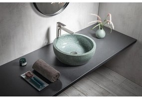 Зелена керамична кръгла мивка ø 42 cm Priori – Sapho