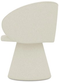 Кремав тапициран трапезен стол Uala – Makamii