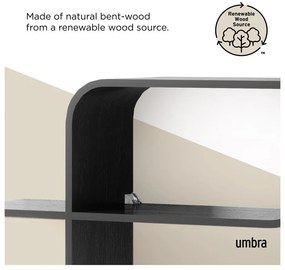 Черна етажерка от каучуково дърво 62 cm Montage - Umbra