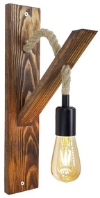 Стенно осветително тяло AHSAP 1xE27/40W/230V, бор/орех