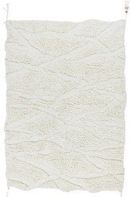 Бял ръчно изработен вълнен килим подходящ за пране 170x240 cm Enkang Ivory – Lorena Canals