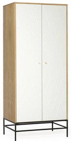 Бял гардероб 80x190 cm Mia - Woodman