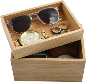 Бамбуков органайзер за козметика в естествен цвят Isalys – MSV