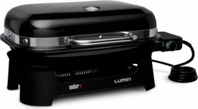 Електрическо барбекю Weber Lumin Compact WB91010979DL, 2200W, 315C MAX, Емайлирани с порцелан чугунени скари, Черен