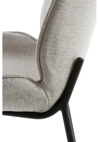 Сив трапезен стол с метална основа Hella - Canett