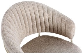Бежови тапицирани трапезни столове в комплект с подлакътници 2 бр. Leticia – Marckeric
