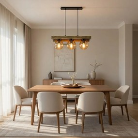 Пендел БРАВА, орех/мед, 3xE27