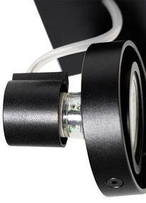 Модерен таванен прожектор черен регулируем GU10 50mm - Master