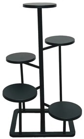 Стойка за цветя в черно - 5 етажа