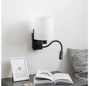 Brilagi - LED Аплик NUBILA 1xE27/25W/230V + LED/3W черен/бял