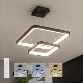 Brilagi - Димируем LED полилей на кабел FALCON SLIM LED/78W/230V 50x50 cm черен + дистанционно управление