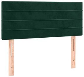 346127 vidaXL Горна табла за легло, тъмнозелена, 90x5x78/88 см, кадифе