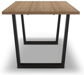 Трапезна маса с дъбов плот 100x180 cm Francesca - Marckeric