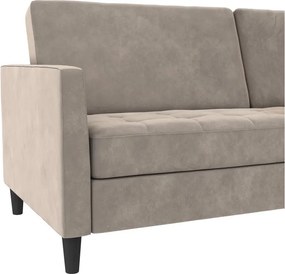 Бежов кадифен диван 207 cm Presley – Støraa