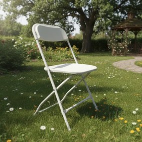 Сгъваем стол за кетъринг 49,5 x 45 x 81 cm Бял