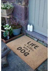 Изтривалка от кокосови влакна 40x60 cm Life Is Better With a Dog – Artsy Doormats