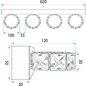 Аплик LED APP1940-4W CHROME