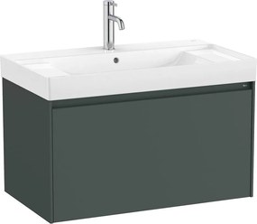Конзолен шкаф за баня A851685513, Roca, с централен умивалник, MDF, зелен мат, 80х46х50.5см