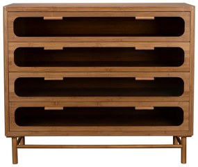 Бамбуков скрин в естествен цвят 105x88x38 cm Caroun – Dutchbone