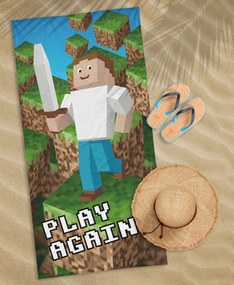 Детска плажна кърпа MINECRAFT 100% памук Ширина: 70 см | Дължина: 140 см