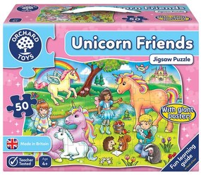 Детски пъзел, Orchard Toys, Приятели еднорози, 50 части