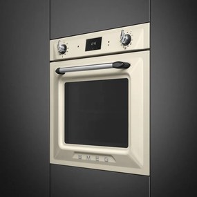 Фурна за вграждане Smeg SOP6900TP, 3000W, 68 л, Клас A, 9 функции и 5 нива на готвене, Самопочистване, Таймер, 30-280C, Крема