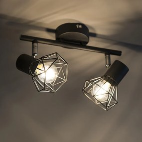 Интелигентен прожектор черен въртящ се и накланящ се, вкл. 2 WIFI P45 - Mosh