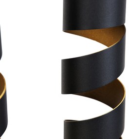 Moderne hanglamp zwart 6-lichts - Stream