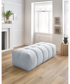 Светлосива табуретка за крака Mont-Blanc - Bobochic Paris