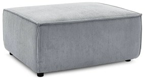 Светлосива табуретка от велур Nihad - Bobochic Paris