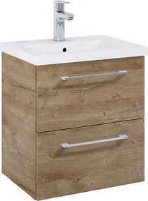 Шкаф Unik Roma Compact Plus, rural oak, 515 x 395 mm с 2 чекмеджета и умивалник