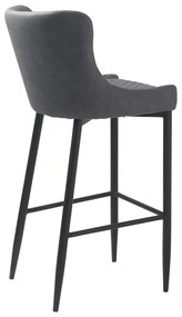 Сив бар стол от имитация на кожа (височина на седалката 77 cm) Ottowa – Unique Furniture