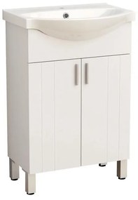 Долен шкаф за баня INIGA 5785+ УМИВАЛНИК 5615, Inter Ceramic, PVC, бял, 56.5x42x85см