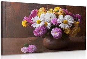 Картина на платно – Натюрморт с есенни хризантеми