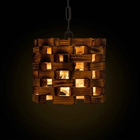 Висяща лампа в естествен цвят с дървен абажур ø 20 cm Match - Squid Lighting