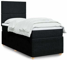 3294178 vidaXL Боксспринг легло с матрак, черно, 80x200 см, плат
