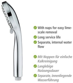 Душ-глава с маркуч в блестящо сребристо Basic Line - Wenko