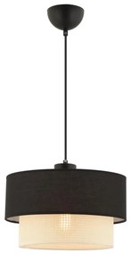 Полилей на кабел ECHO 1xE27/60W/230V черен/кремав