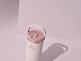 Светлорозов термос от неръждаема стомана 410 ml IceFlow™ Flip Straw 2.0 Tumbler Rose Quartz – Stanley