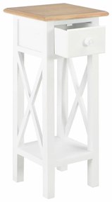 280057  Side Table White 27x27x65,5 cm Wood