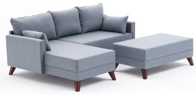 Светлосин ъглов разтегателен диван (ляв ъгъл) Bella – Balcab Home