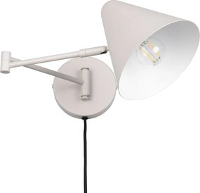 Стенна лампа с огъваща се структура за контакт в цвят слонова кост ø 15 cm Cosima – Trio