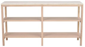 Бяла конзолна маса с каменен плот 140x40 cm Orwel - Rowico